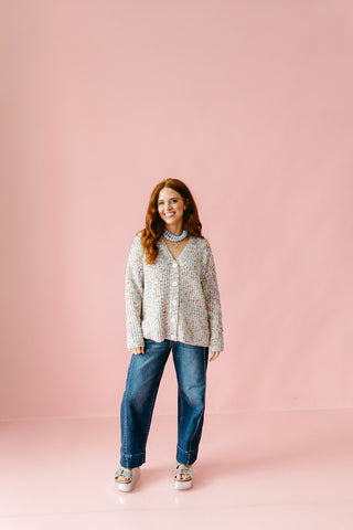 Karen Confetti Boucle Cardigan