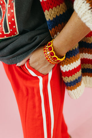 Elsie Linen Pants in Cherry
