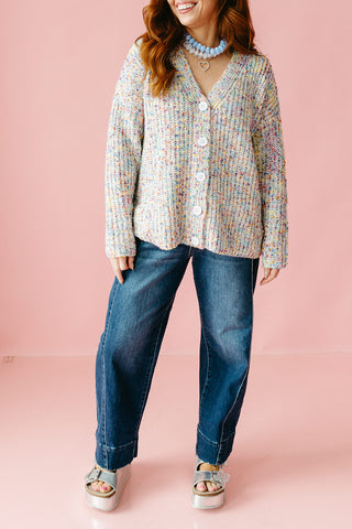 Karen Confetti Boucle Cardigan