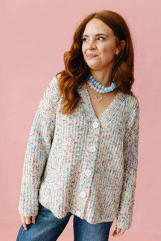 Karen Confetti Boucle Cardigan