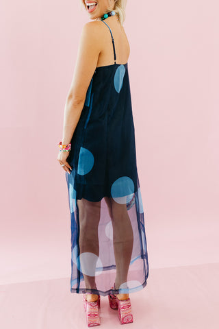 Astrid Polka Dot Sheer Layer Maxi Dress