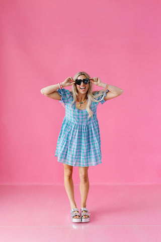 Lindsay Plaid Mini Dress