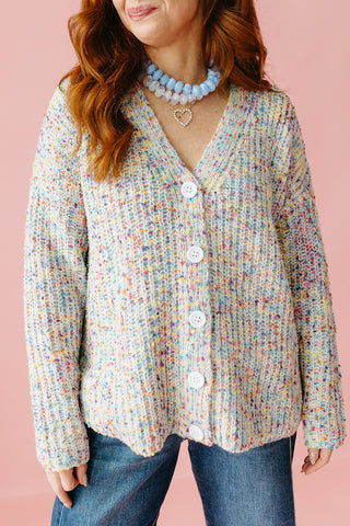 Karen Confetti Boucle Cardigan