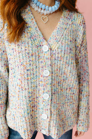 Karen Confetti Boucle Cardigan