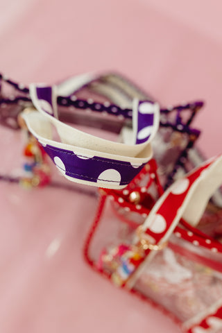 Game Day Clear Stadium Tote in Purple
