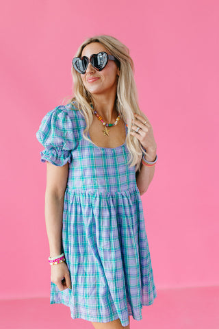 Lindsay Plaid Mini Dress