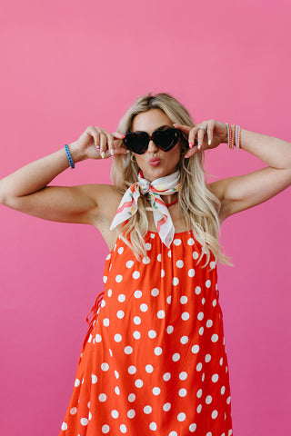 Minnie Polka Dot Mini Dress in Red/Cream