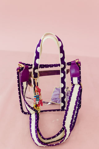 Game Day Clear Stadium Tote in Purple