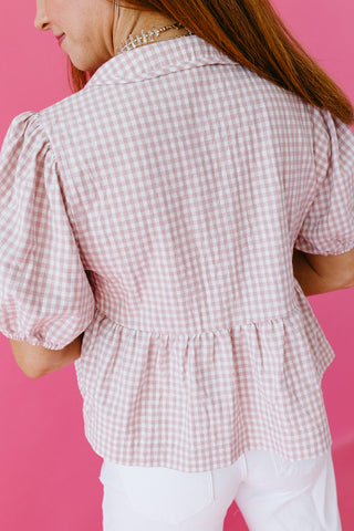 Juno Plaid Collar Top
