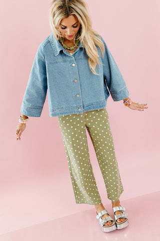 Lakin Denim Cape Top
