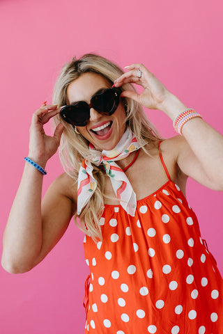 Minnie Polka Dot Mini Dress in Red/Cream