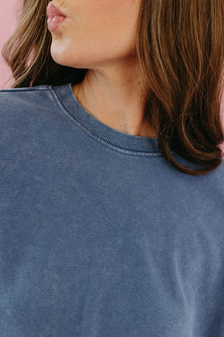 Hilda Soft Touch Crewneck Sweatshirt in Navy
