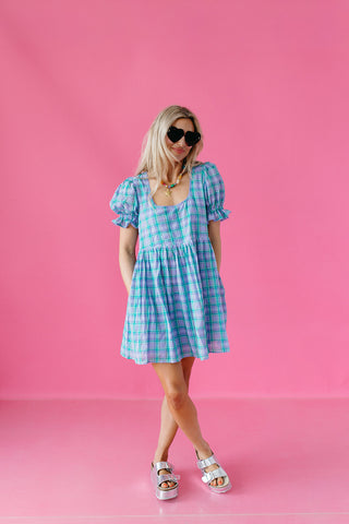 Lindsay Plaid Mini Dress