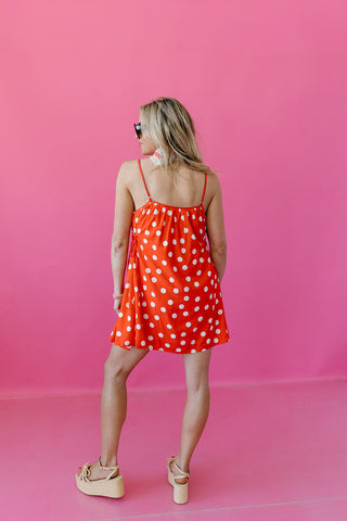 Minnie Polka Dot Mini Dress in Red/Cream