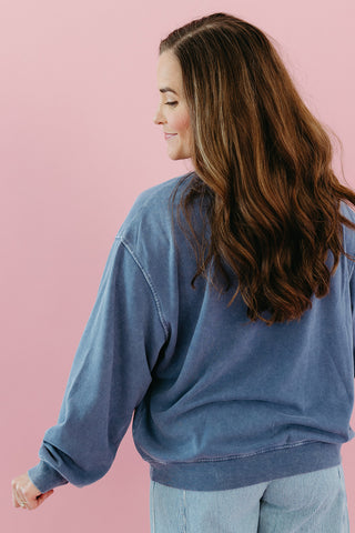 Hilda Soft Touch Crewneck Sweatshirt in Navy