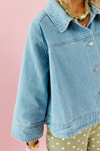 Lakin Denim Cape Top