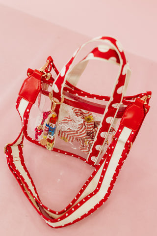 Game Day Clear Stadium Tote in Red