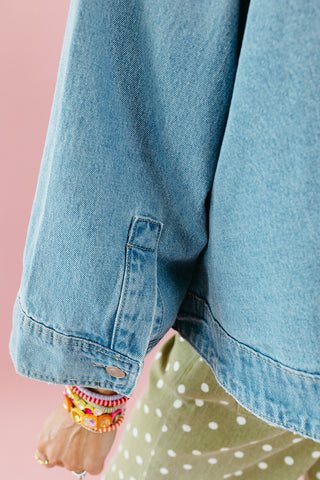 Lakin Denim Cape Top