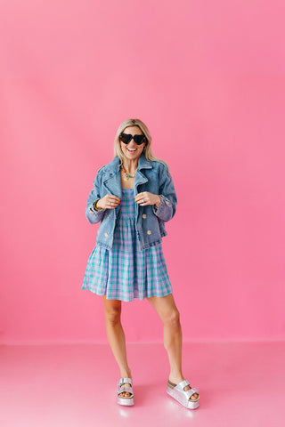 Lindsay Plaid Mini Dress
