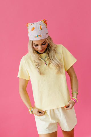 Sarah Basic Tee in Butter