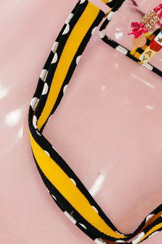 Game Day Clear Stadium Tote in Black/Yellow