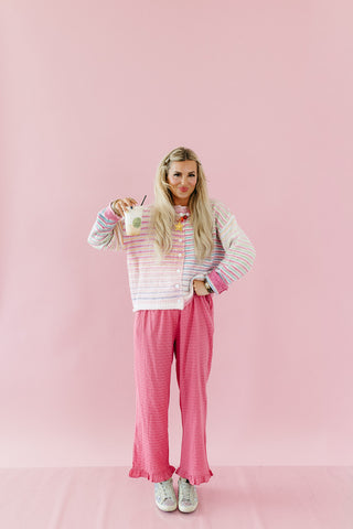 Terri Polka Dot Pants in Berry