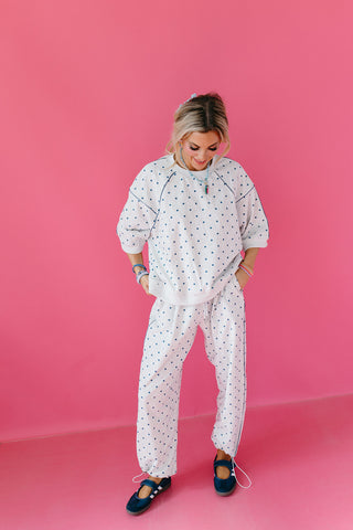 Wesleigh Polka Dot French Terry Top