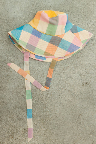 Rainbow Plaid Beachy Bucket Hat