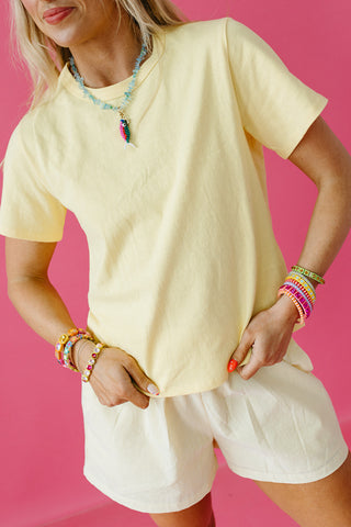 Sarah Basic Tee in Butter