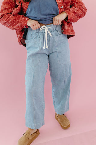 Nell Stripe Denim Pants