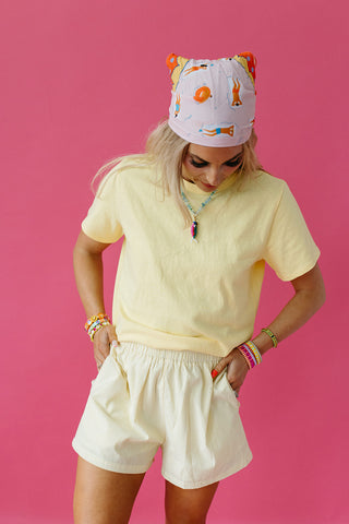 Sarah Basic Tee in Butter