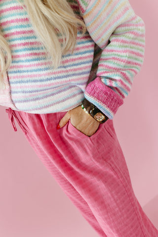 Terri Polka Dot Pants in Berry