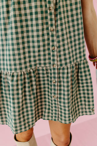 Willa Gingham Ruffle Mini Dress
