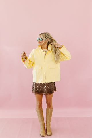 Courtney Zip Jacket in Lemon
