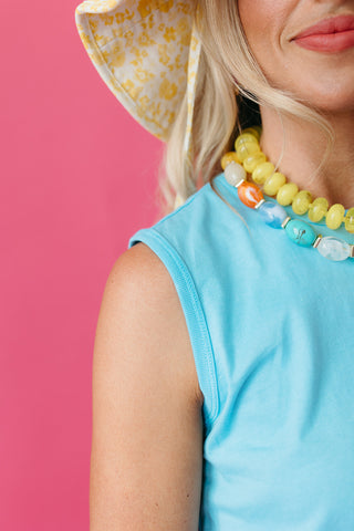 Bea Knit Tank Top in Blue