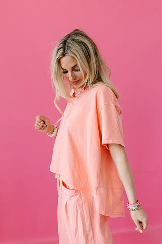 Joan Pant Set in Coral