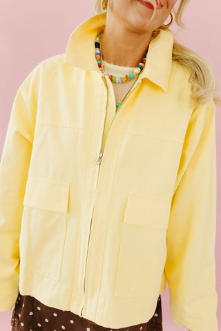 Courtney Zip Jacket in Lemon
