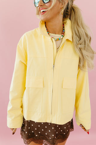 Courtney Zip Jacket in Lemon