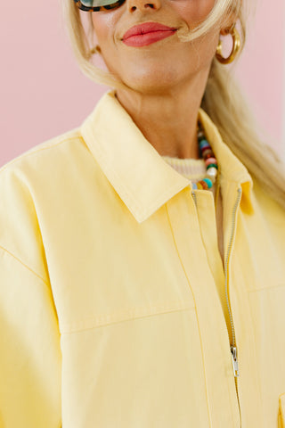 Courtney Zip Jacket in Lemon