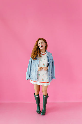 Marielle Embroidered Shift Dress
