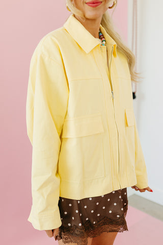 Courtney Zip Jacket in Lemon