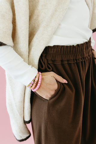 Reese Ruffle Waist Pants in Chocolate