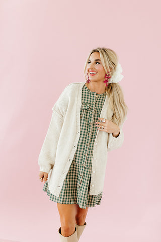 Helena Chunky Cardigan in Oatmeal
