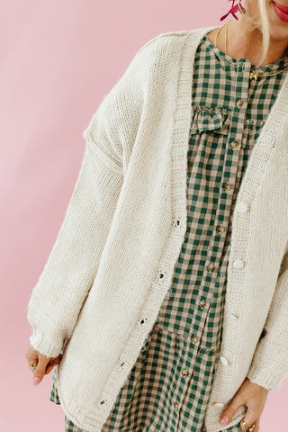 Helena Chunky Cardigan in Oatmeal