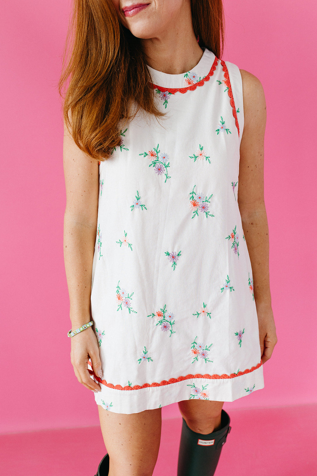 embroidered mini shift dress No Comparison Green Floral Embroidered Mini Shift Dress