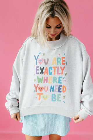Life Is Good Reversible Mock Neck Sweatshirt