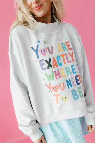 Life Is Good Reversible Mock Neck Sweatshirt