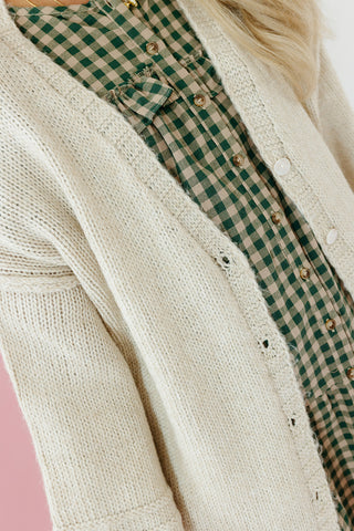 Helena Chunky Cardigan in Oatmeal