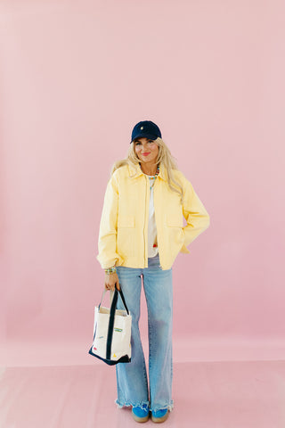 Courtney Zip Jacket in Lemon