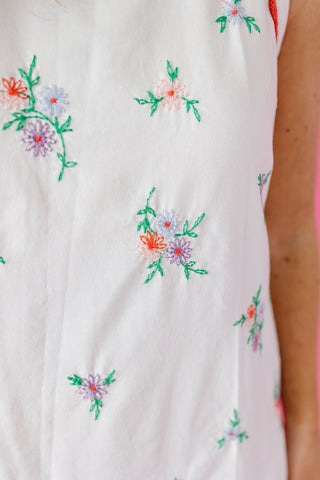 Marielle Embroidered Shift Dress